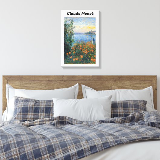 Claude Monet Stretched Canvas Print Leinwanddruck (Insitu (Schlafzimmer))