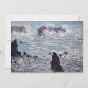Claude Monet - Sturm an der Küste von Belle-Ile Einladung