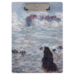 Claude Monet - Sturm an der Küste von Belle-Ile Klemmbrett