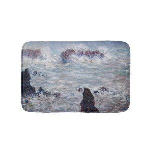 Claude Monet - Sturm vor der Küste von Belle-Ile Badematte