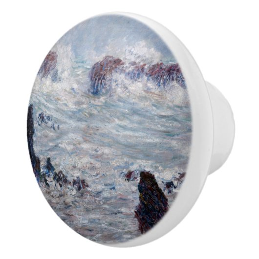 Claude Monet - Sturm vor der Küste von Belle-Ile Keramikknauf (Rechts)
