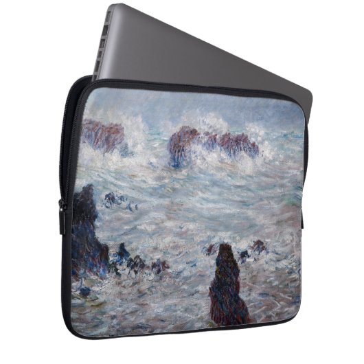 Claude Monet - Sturm vor der Küste von Belle-Ile Laptopschutzhülle (Vorne Rechts)