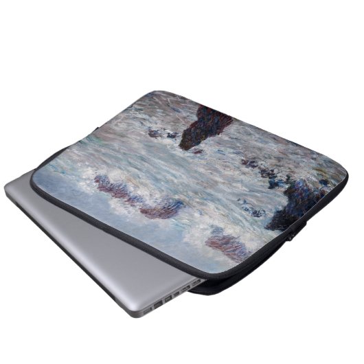 Claude Monet - Sturm vor der Küste von Belle-Ile Laptopschutzhülle (Vorne Knopf)