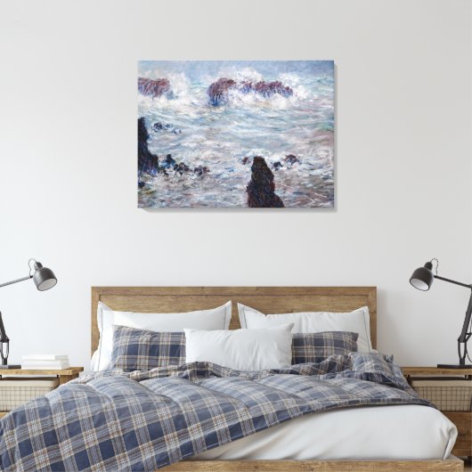 Claude Monet - Sturm vor der Küste von Belle-Ile Leinwanddruck (Insitu (Schlafzimmer))