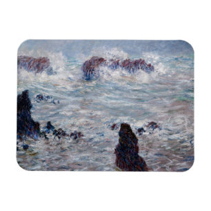 Claude Monet - Sturm vor der Küste von Belle-Ile Magnet