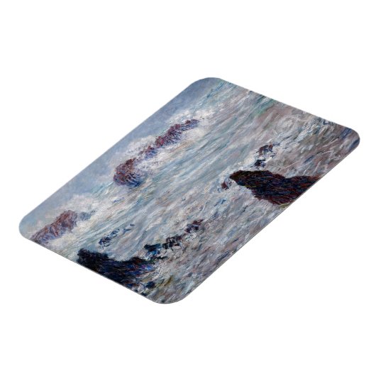 Claude Monet - Sturm vor der Küste von Belle-Ile Magnet (Linke Seite)