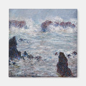 Claude Monet - Sturm vor der Küste von Belle-Ile Magnet (Vorne)