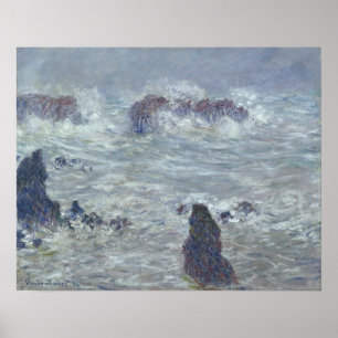 Claude Monet Sturm vor der Küste von Belle-Ile Poster