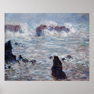 Claude Monet - Sturm vor der Küste von Belle-Ile Poster