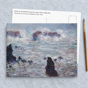 Claude Monet - Sturm vor der Küste von Belle-Ile Postkarte