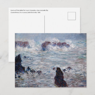 Claude Monet - Sturm vor der Küste von Belle-Ile Postkarte