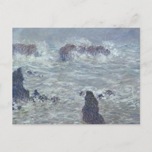 Claude Monet | Sturm vor der Küste von Belle-Ile Postkarte (Vorderseite)