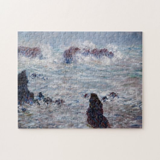 Claude Monet - Sturm vor der Küste von Belle-Ile Puzzle (Horizontal)