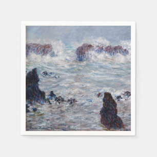 Claude Monet - Sturm vor der Küste von Belle-Ile Serviette