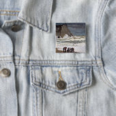 Claude Monet - Stürmische See bei Etretat Button (Beispiel)