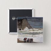 Claude Monet - Stürmische See bei Etretat Button (Vorne & Hinten)
