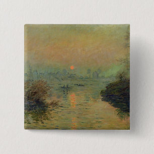 Claude Monet   Sun, der über die Seine einstellt Button