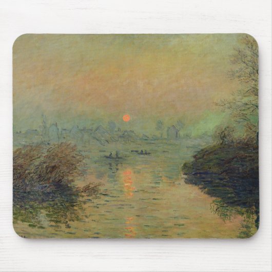 Claude Monet | Sun, der über die Seine einstellt Mousepad (Vorne)
