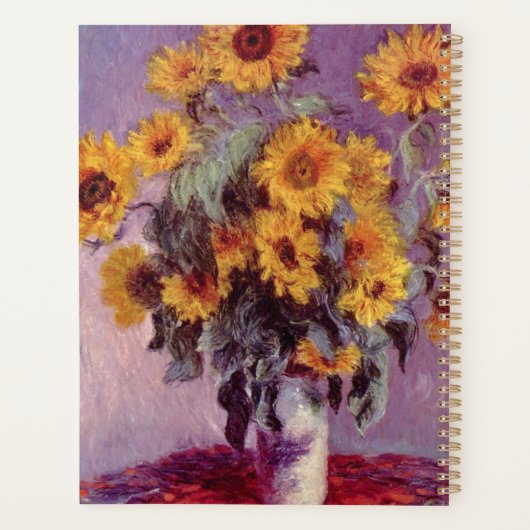 Claude Monet Sunflowers 2024 Planer (Rückseite)