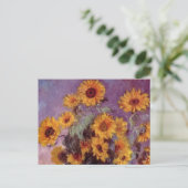 Claude Monet Sunflowers Postkarte (Stehend Vorderseite)