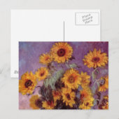 Claude Monet Sunflowers Postkarte (Vorne/Hinten)
