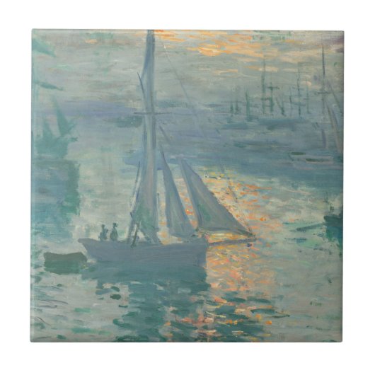 Claude Monet - Sunrise Fliese (Vorderseite)