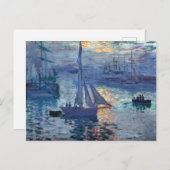 Claude Monet Sunrise - Marine Postkarte (Vorne/Hinten)