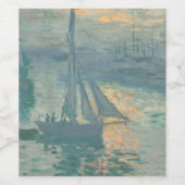 Claude Monet - Sunrise Weinetikett (Einzelnes Label)