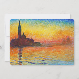 Claude Monet Sunset in Venedig Impressionist Art