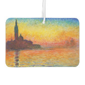 Claude Monet Sunset in Venedig Impressionist Art Autolufterfrischer (Rückseite)