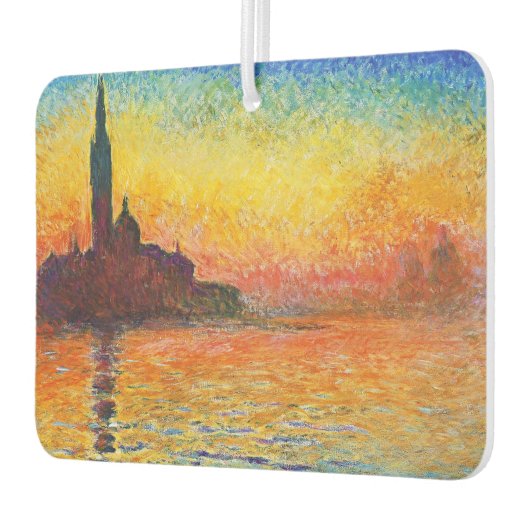 Claude Monet Sunset in Venedig Impressionist Art Autolufterfrischer (Links)