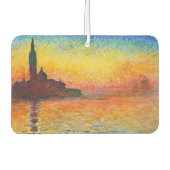 Claude Monet Sunset in Venedig Impressionist Art Autolufterfrischer (Vorderseite)