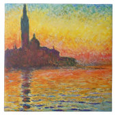 Claude Monet Sunset in Venedig Impressionist Art Fliese (Vorderseite)