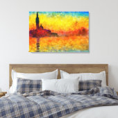 Claude Monet Sunset in Venedig Impressionist Art Leinwanddruck (Insitu (Schlafzimmer))