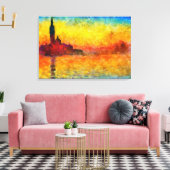 Claude Monet Sunset in Venedig Impressionist Art Leinwanddruck (Insitu (Wohnzimmer))