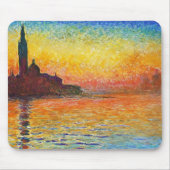 Claude Monet Sunset in Venedig Impressionist Art Mousepad (Vorne)