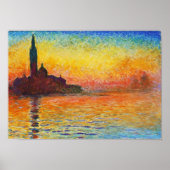 Claude Monet Sunset in Venedig Impressionist Art Poster (Vorne)