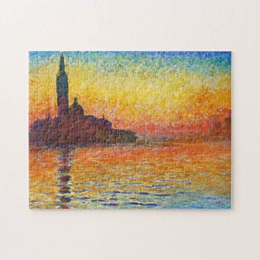 Claude Monet Sunset in Venedig Impressionist Art Puzzle (Horizontal)