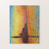 Claude Monet Sunset in Venedig Impressionist Art Puzzle (Vertikal)