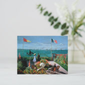 Claude Monet | Terrasse bei Sainte-Adresse, 1867 Postkarte (Stehend Vorderseite)