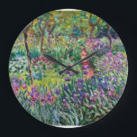 Claude Monet - The Artist's Garden at Giverny Große Wanduhr<br><div class="desc">Claude Monet - The Artist's Garden at Giverny</div>