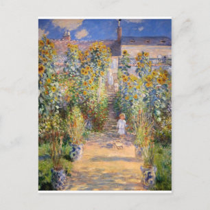 Claude Monet The Artist's Garden at Vétheuil, 1880 Postkarte