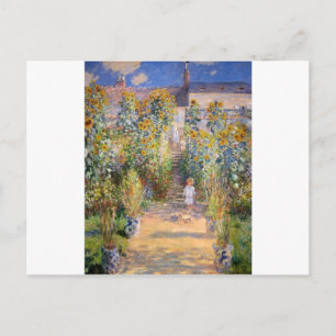 Claude Monet The Artist's Garden at Vétheuil, 1880 Postkarte