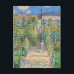 Claude Monet The Artist's Garden at Vétheuil, 1881 Postkarte<br><div class="desc">Claude Monet Der Kunstgarten von Vétheuil, 1881 Claude Monets üppige, lichtdurchflutete Plasmabildgemälde illustrieren die Ästhetik der Impressionistischen Bewegung, zu deren Gründung der Künstler Ende des 19. Jahrhunderts in Frankreich beigetragen hat. Monet beobachtete und redigierte städtische Umgebungen, seine ikonischen Seerosengärten, Heuschrecken und andere Landschaften der Weiden. Er malte jedes Schauspiel immer...</div>