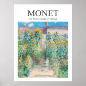 Claude Monet The Artist's Garden bei Vetheuil Prin Poster (Vorne)