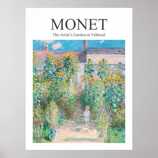 Claude Monet The Artist's Garden bei Vetheuil Prin Poster (Vorne)