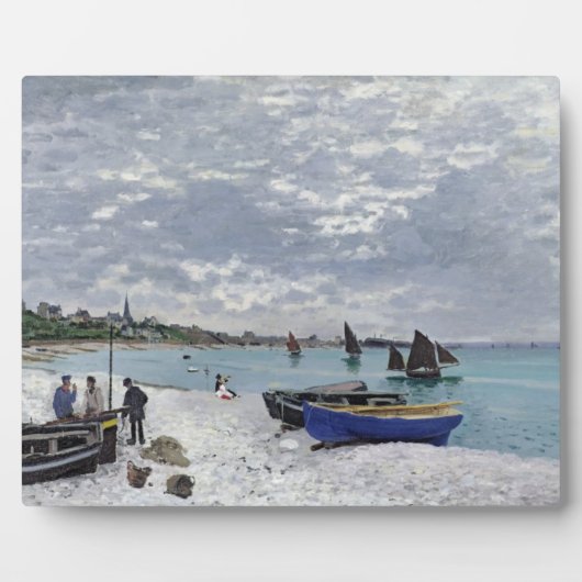 Claude Monet | The Beach at Sainte-Adresse Fotoplatte (Vorderseite)