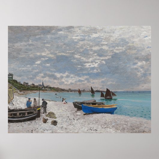 Claude Monet The Beach unter Sainte-Adresse 1867 Poster (Vorne)