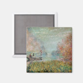 Claude Monet | The Boat Studio on the Seine, 1875 Magnet (Vorderseite/Rückseite)
