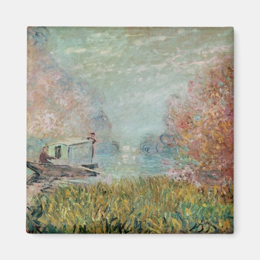 Claude Monet | The Boat Studio on the Seine, 1875 Magnet (Vorne)